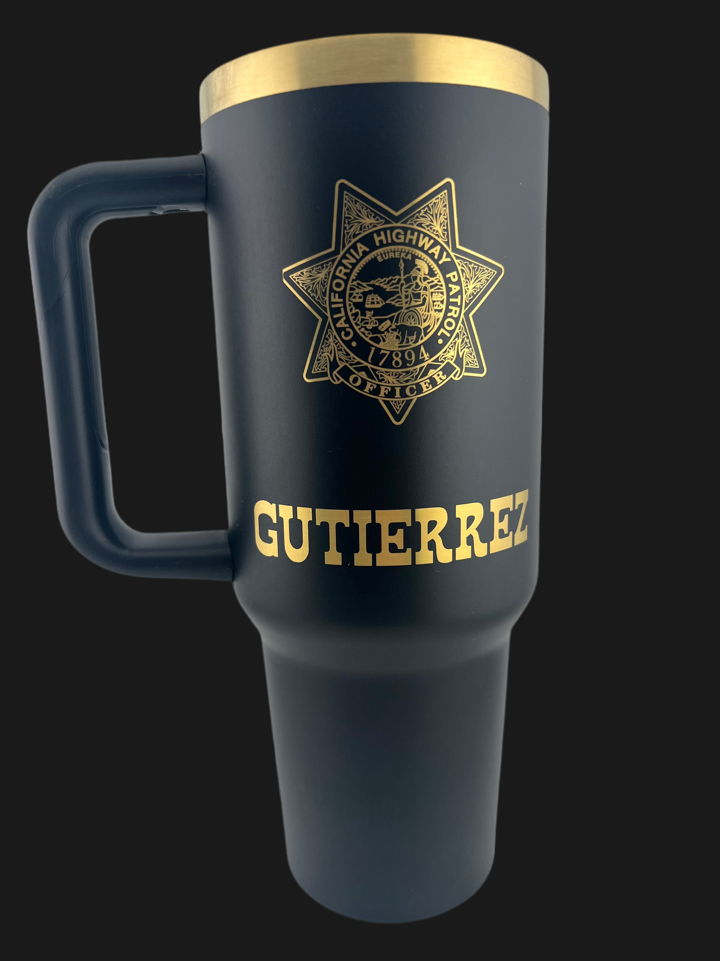 40oz Patrol Tumbler with Handle (Gold Plated)