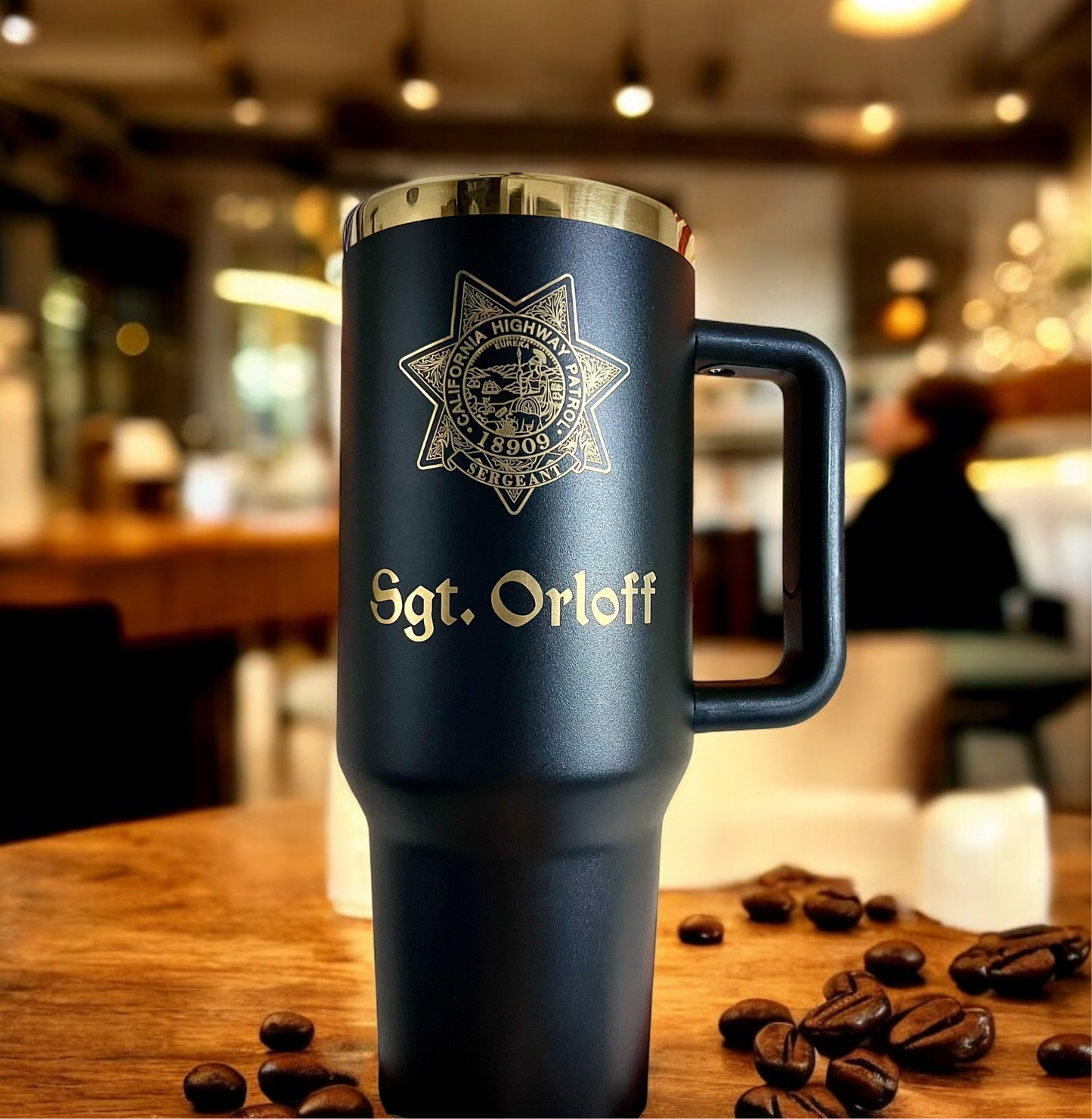 40oz Patrol Tumbler with Handle (Gold Plated)